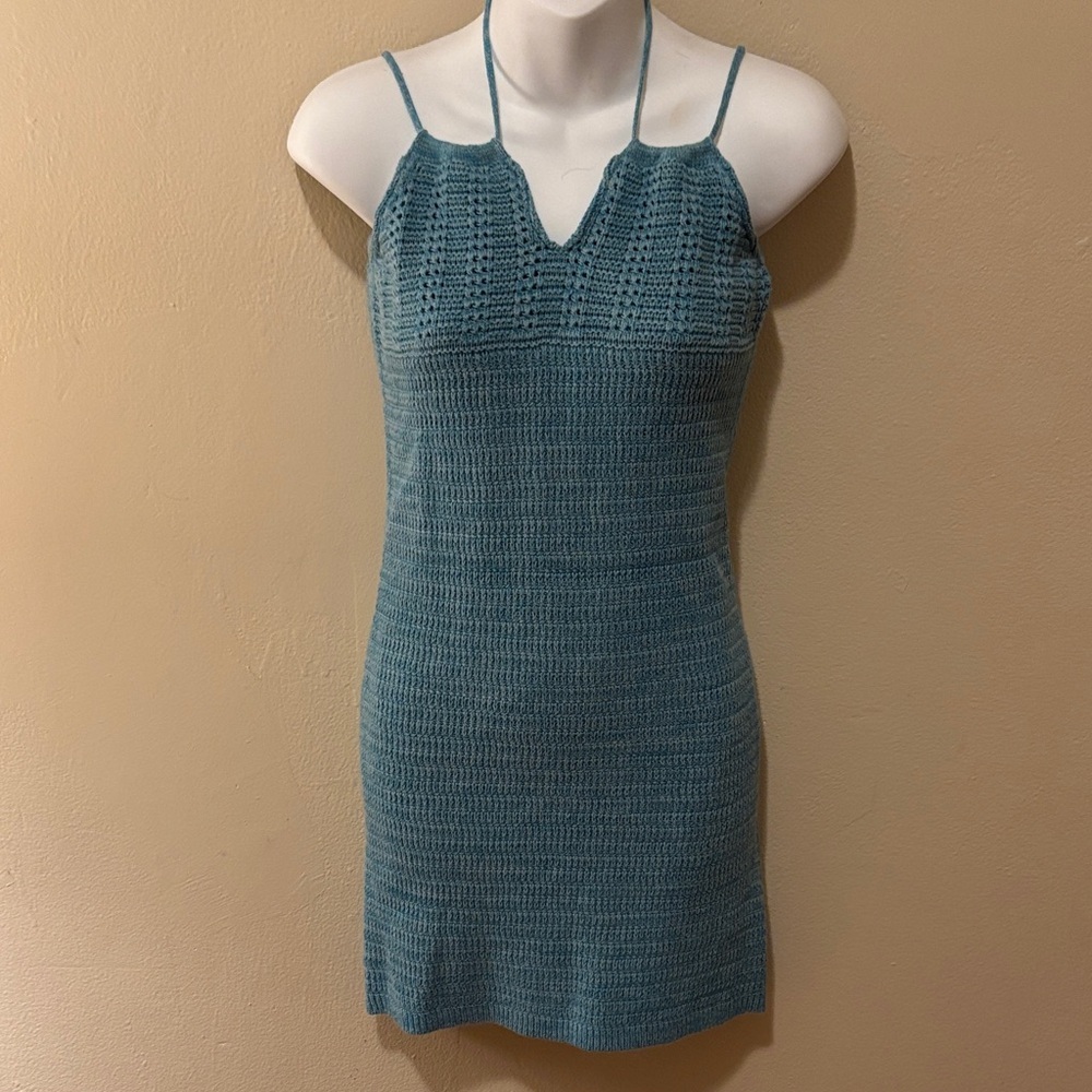Olive & Oak Teal Mini Dress